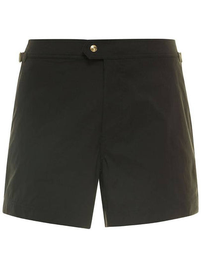 Men's Classic Fit Nylon Swim Shorts Black - TOM FORD - BALAAN 2