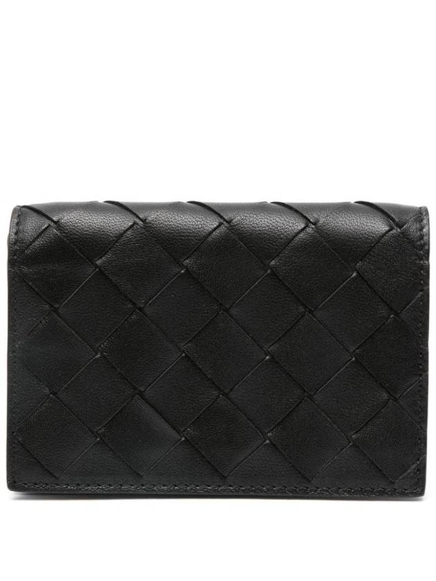 Intrecciato Flap Business Card Wallet Black - BOTTEGA VENETA - BALAAN 2