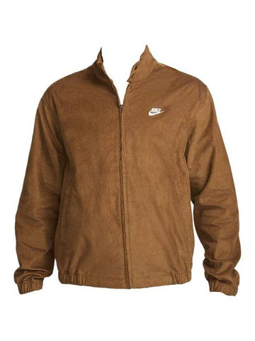 NSW Club Corduroy Harrington Jacket Light British Tan Asia FZ0632 281 - NIKE - BALAAN 1