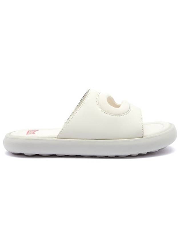 Twins Textile Leather Slide Slipper White - CAMPER - BALAAN 2