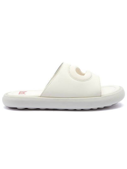 Twins Textile Leather Slide Slipper White - CAMPER - BALAAN 2