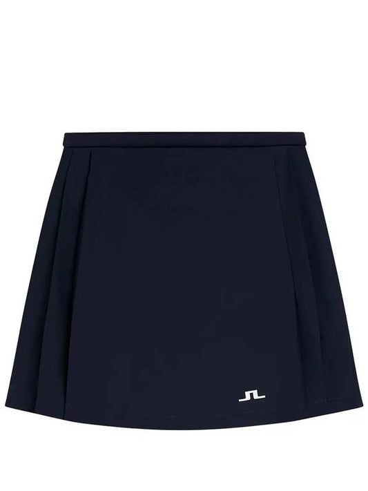 Women's SIERRA Pleated Skirt Navy - J.LINDEBERG - BALAAN 2