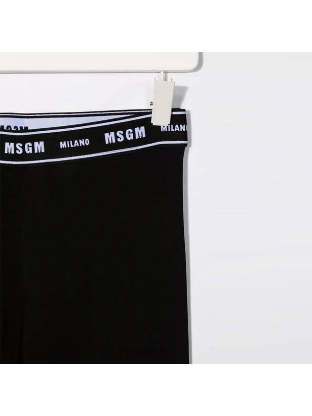 Kids Women Logo Band Leggings Black MS027709 110 - MSGM - BALAAN 4