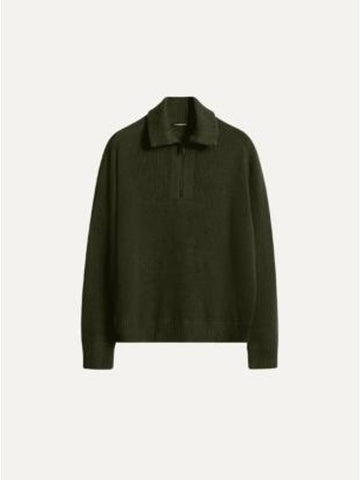 Men's Wilmer Quarter Zip-Up Knit Top Forest Green - J.LINDEBERG - BALAAN 1