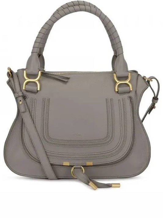 Marcie Grained Leather Tote Bag Grey - CHLOE - BALAAN 2