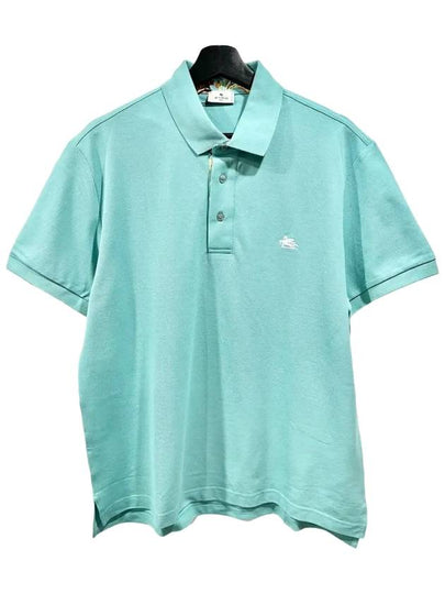 Logo Polo Shirt Blue - ETRO - BALAAN 2