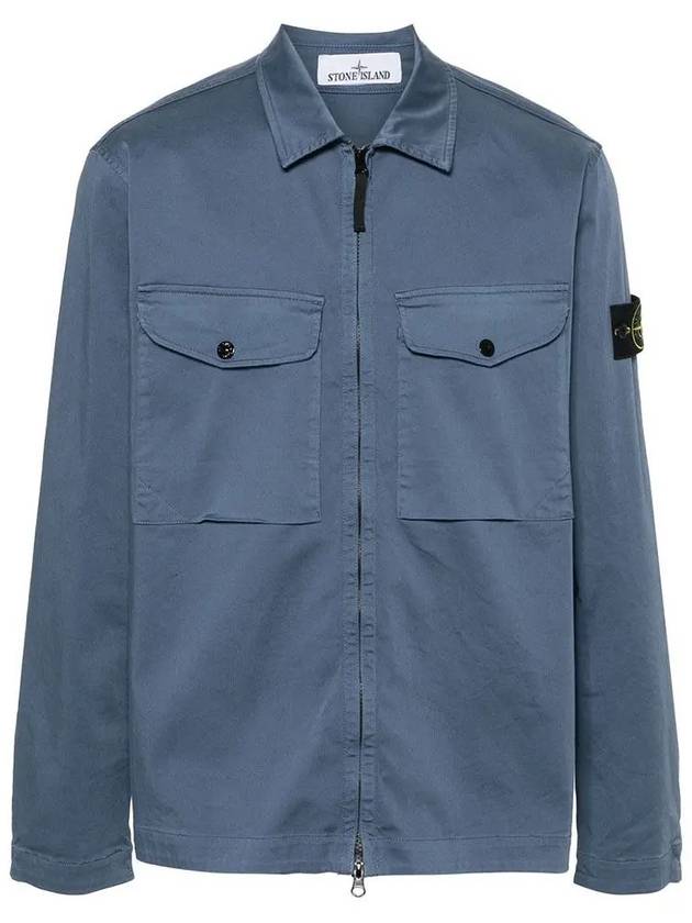 Marina Raw Plated Linen Hooded Jacket Royal Blue - STONE ISLAND - BALAAN 2