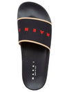 Logo Jacquard Rubber Slippers Black - MARNI - BALAAN 6