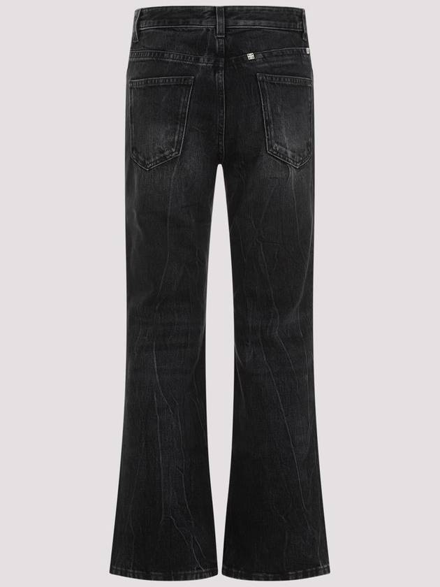 Chain Detail Denim Bootcut Jeans Black - GIVENCHY - BALAAN 3