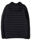 Room Woven Chamber Recycled Nylon Down Padding Hooded Jacket Black - STONE ISLAND - BALAAN 3