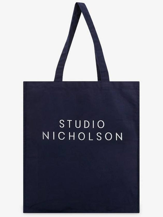 Public lettering logo dark navy tote bag SNW 217 - STUDIO NICHOLSON - BALAAN 1