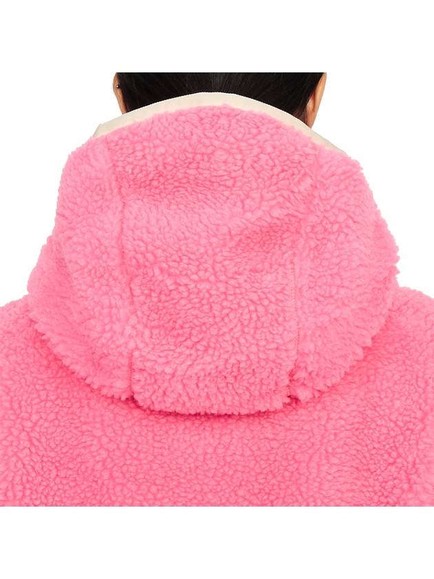 Teddy Zip-Up Hoodie Pink - MONCLER - BALAAN 10