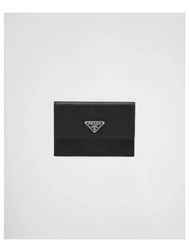 Saffiano Leather Document Holder Black - PRADA - BALAAN 2