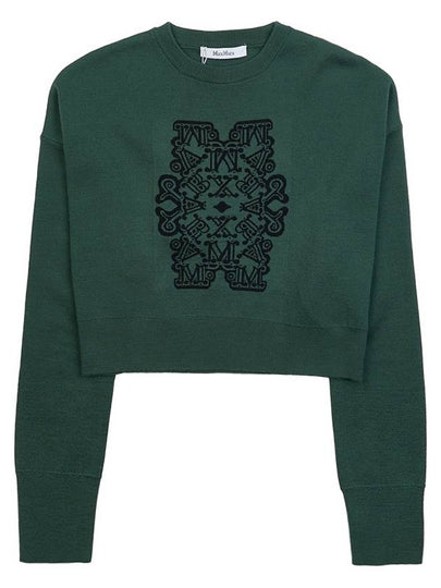 Sir Cropped Virgin Wool Knit Top Green - MAX MARA - BALAAN 2