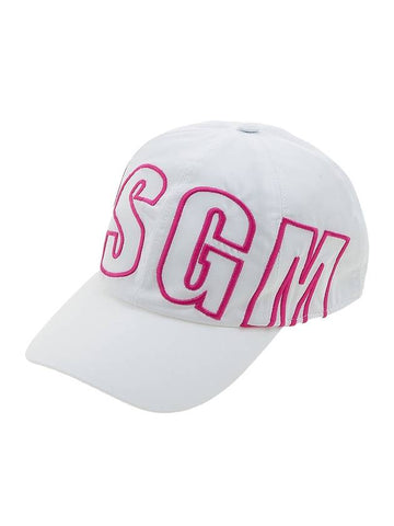 Embroidered Logo Ball Cap White - MSGM - BALAAN 1