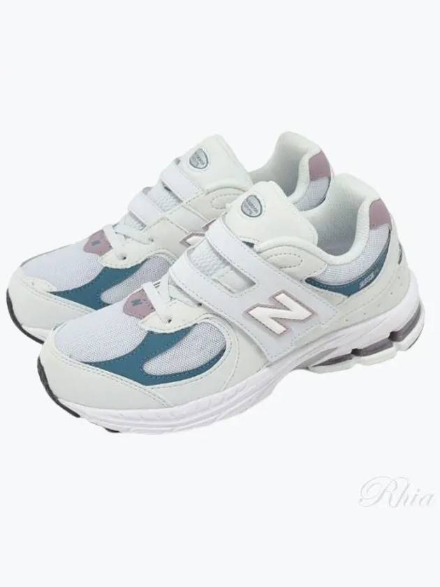 Kids 2002 Low Top Sneakers Grey Blue - NEW BALANCE - BALAAN 2