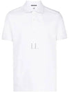 Metropolis Logo Badge Striped Polo Shirt White - CP COMPANY - BALAAN 2