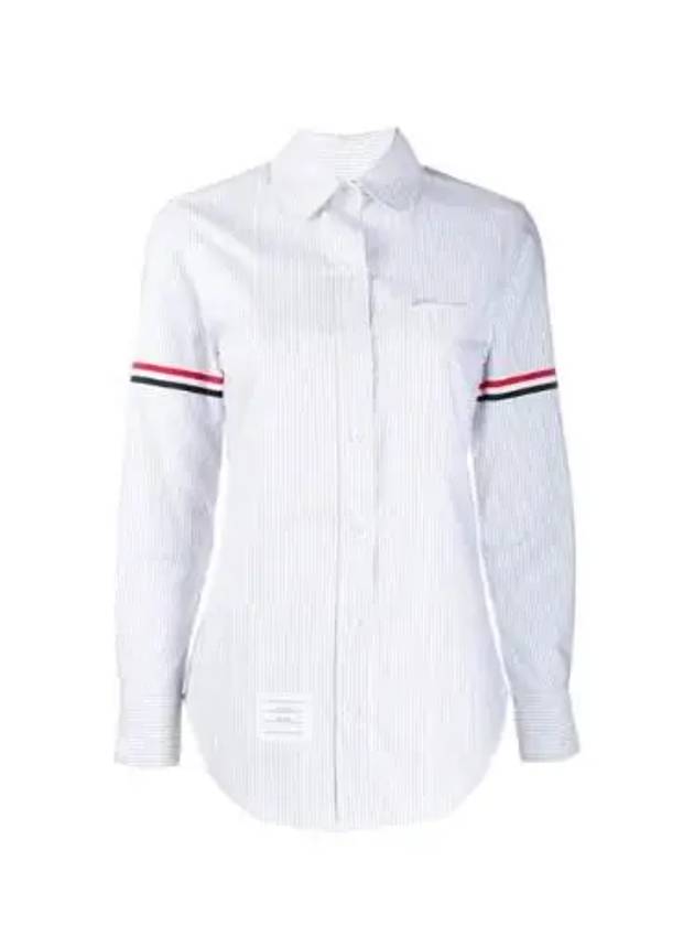 Women's Armband University Striped Oxford Shirt Blue - THOM BROWNE - BALAAN 2