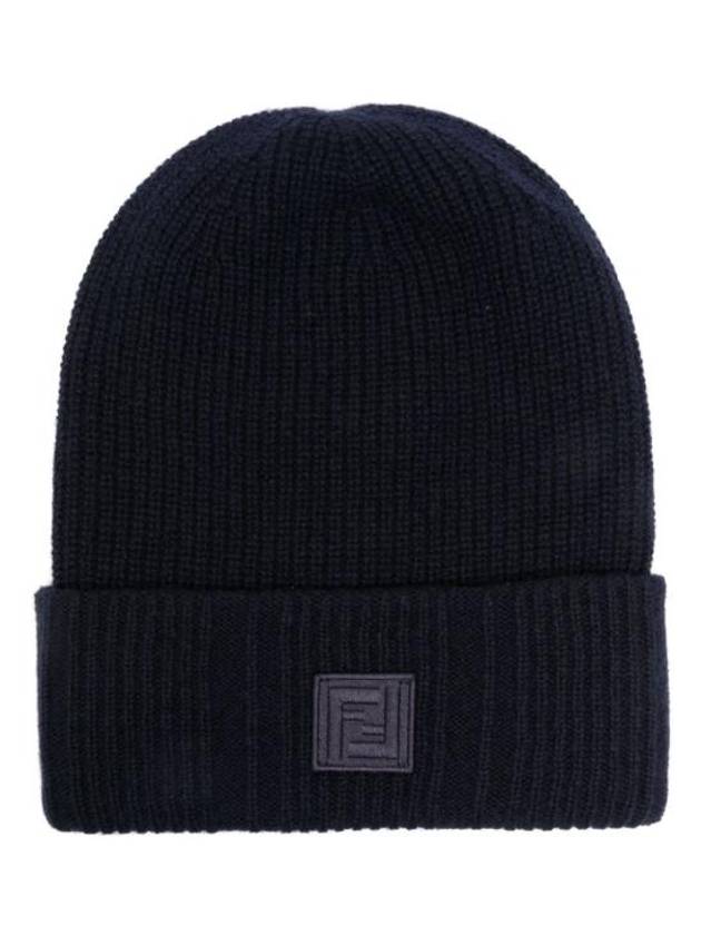 FF Patch Wool Beanie Blue - FENDI - BALAAN 1