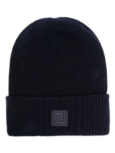 FF Patch Wool Beanie Blue - FENDI - BALAAN 1