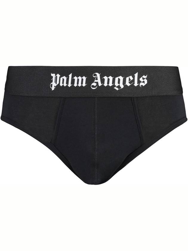 Palm Angels Set Of Two Cotton Briefs With Logoed Elastic Band - PALM ANGELS - BALAAN 3