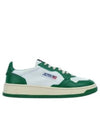 Men's Medalist Leather Low Top Sneakers Green - AUTRY - BALAAN 2