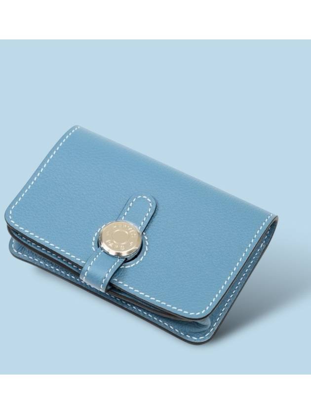 Dogon card wallet blue jeans women men - HERMES - BALAAN 2