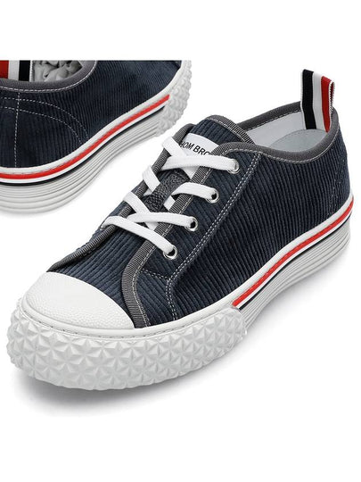 Men's RWB Sole Cotton Low Top Sneakers Navy - THOM BROWNE - BALAAN 2