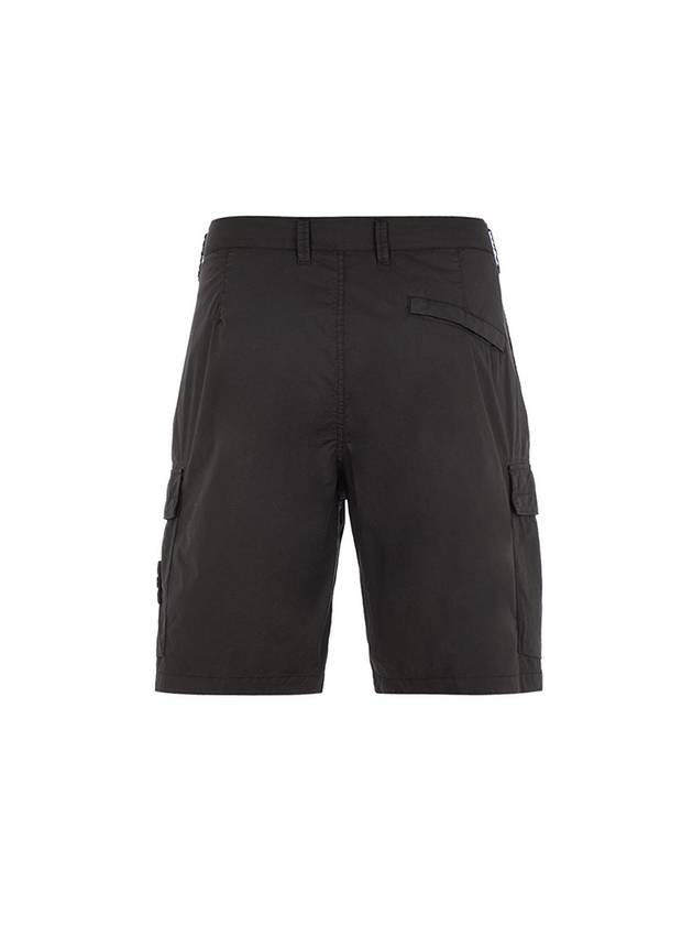 Light Stretch Cotton Bermuda Shorts Black - STONE ISLAND - BALAAN 3