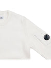 Men's Lens Detail Crew Neck Knit Top White - CP COMPANY - BALAAN 5