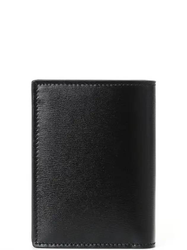 Monogram Gold Hardware Bifold Wallet Black - SAINT LAURENT - BALAAN 4