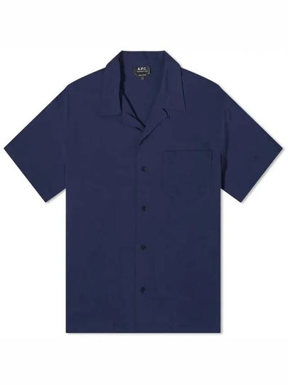 Lloyd Short Sleeve Shirt Navy - A.P.C. - BALAAN 2