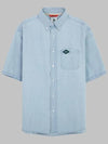 Classic short sleeve denim shirt GEE245 103 light blue - GEECOON - BALAAN 4