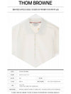 Side Slit Three Stripe Tab Short Sleeve Polo Shirt White - THOM BROWNE - BALAAN 3