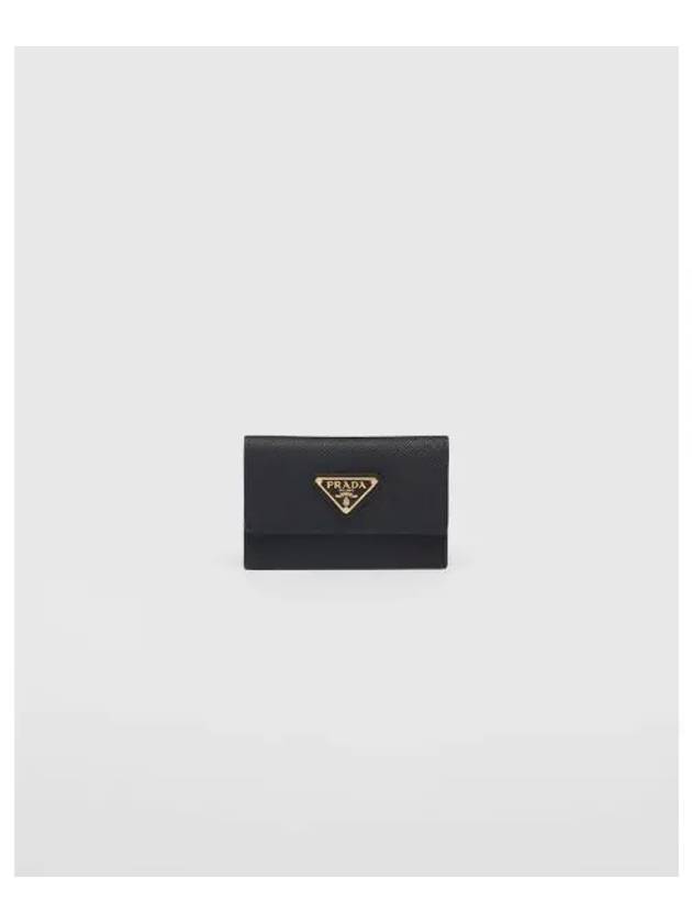 Saffiano Leather Card Wallet Black - PRADA - BALAAN 2