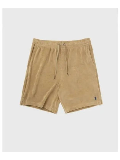 Embroidered Pony Logo Prepster Linen Shorts Brown - POLO RALPH LAUREN - BALAAN 2