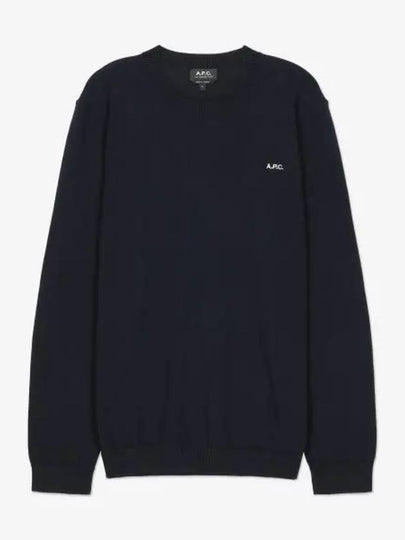 Logo Crew Knit Top Navy - A.P.C. - BALAAN 2