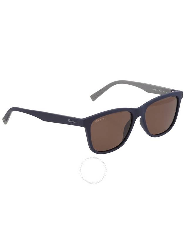 Salvatore Ferragamo Brown Rectangular Men's Sunglasses SF998S 427 57 - SALVATORE FERRAGAMO - BALAAN 3