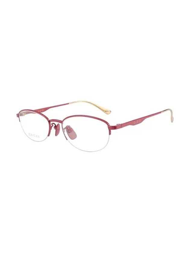 Eyewear Oval Eyeglasses Burgundy - GUCCI - BALAAN 4