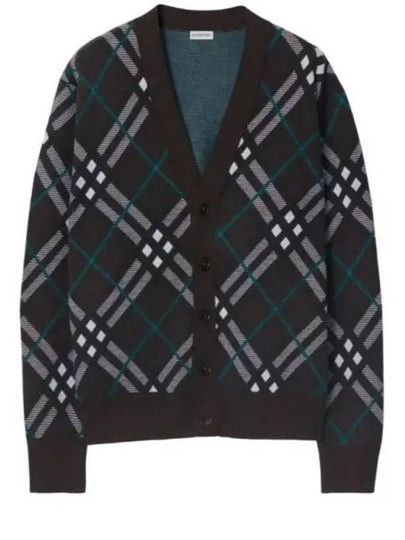 Checked wool mohair blend cardigan snug - BURBERRY - BALAAN 2