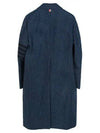 Men's Donegal Tweed 4 Bar Wool Single Coat Blue - THOM BROWNE - BALAAN 3