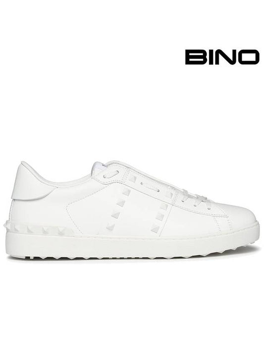 Rockstud Untitled Low-Top Sneakers White - VALENTINO - BALAAN 2