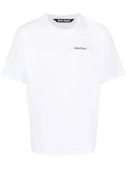 Sartorial Tape Pocket Short Sleeve T-Shirt White - PALM ANGELS - BALAAN 2