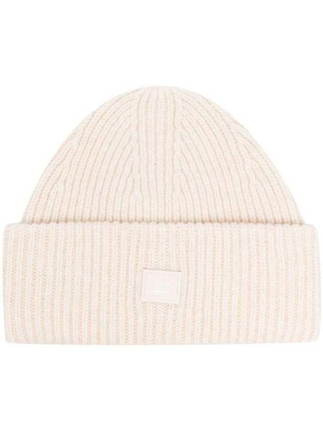 Small Face Logo Beanie Oatmeal Melange - ACNE STUDIOS - BALAAN 2