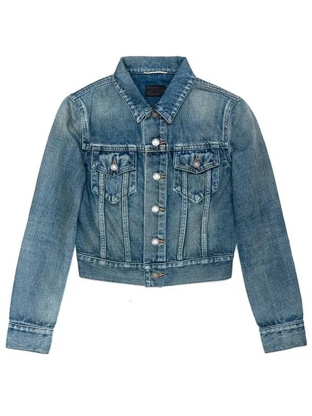 Women's Denim Jacket 740351 YJ863 5004 - SAINT LAURENT - BALAAN 2