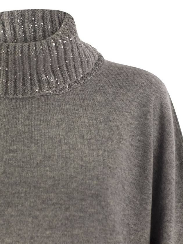 Turtleneck sweater in wool, silk and cashmere - FABIANA FILIPPI - BALAAN 4