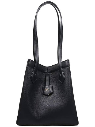 Origami Medium Leather Tote Bag Black - FENDI - BALAAN 2