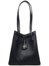 Origami Medium Leather Tote Bag Black - FENDI - BALAAN 3