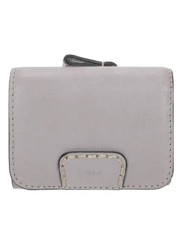 Edith Small Tri-Fold Buffalo Leather Half Wallet Grey - CHLOE - BALAAN 1