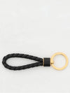 Intrecciato Lambskin Key Holder Black - BOTTEGA VENETA - BALAAN 4